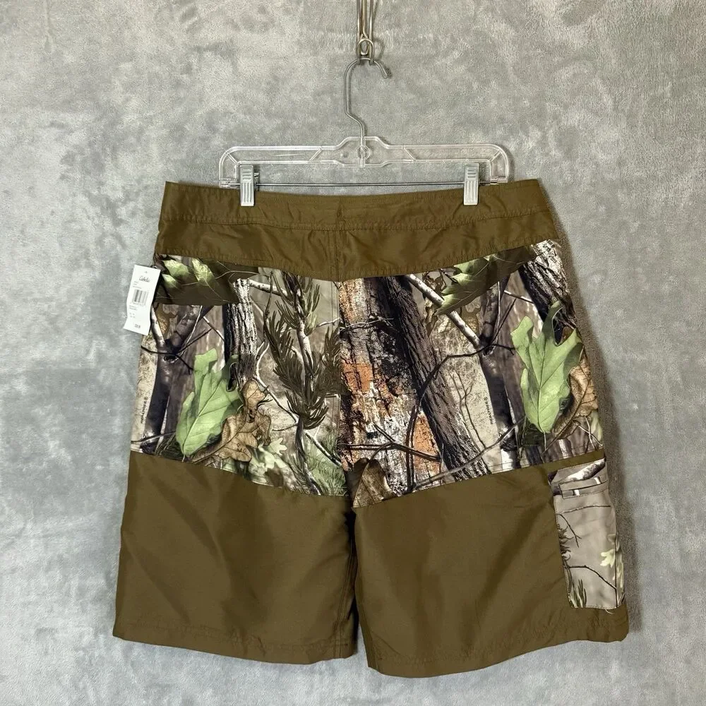 NWT Cabela's Size 36 Bay Rapids Board Shorts Realtree APG Camo Swim Hunting